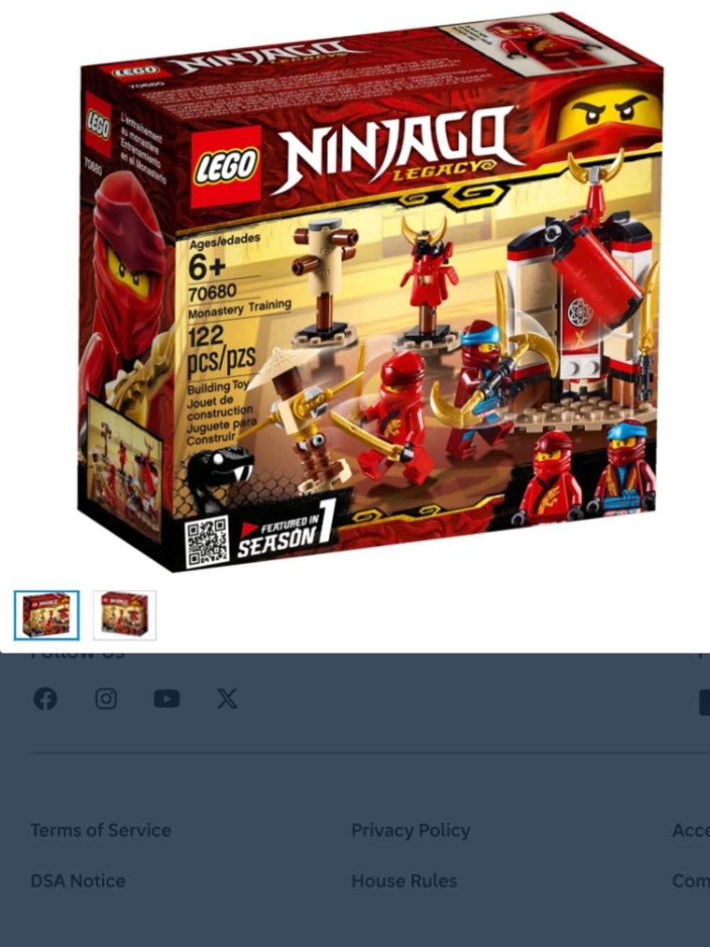 Lego Ninjago Set 70680 Monastery Training